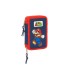 Plumier escolar safta doble pequeno 28 piezas super mario world 195x125x40 mm