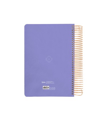 Agenda espiral liderpapel peri ssa a4 2025 dia pagina color morado papel 80 gr