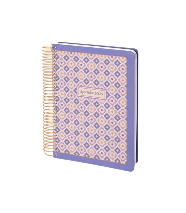 Agenda espiral liderpapel peri ssa a4 2025 dia pagina color morado papel 80 gr