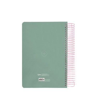 Agenda espiral liderpapel peri ssa a4 2025 dia pagina color verde papel 80 gr