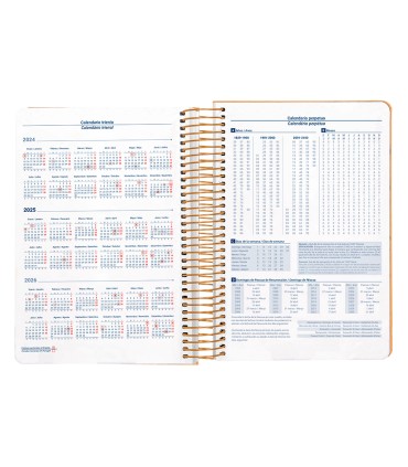 Agenda espiral liderpapel peri ssa a4 2025 dia pagina color naranja papel 80 gr