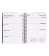 Agenda espiral liderpapel clas sic a6 2025 dia pagina blanco y negro 2 papel 70 gr