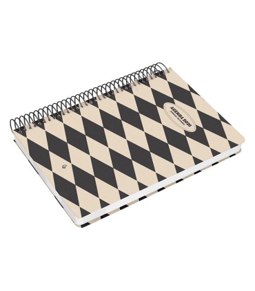 Agenda espiral liderpapel clas sic a6 2025 semana vista blanco y negro 1 papel 70 gr