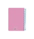 Agenda espiral liderpapel clas sic a6 2025 semana vista color rosa papel 70 gr