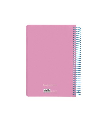 Agenda espiral liderpapel clas sic a6 2025 semana vista color rosa papel 70 gr