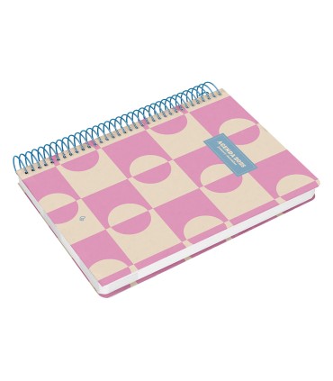 Agenda espiral liderpapel clas sic a6 2025 semana vista color rosa papel 70 gr