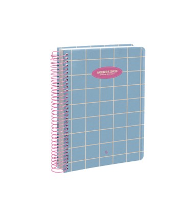 Agenda espiral liderpapel clas sic a5 2025 semana vista light color azul papel 70 gr