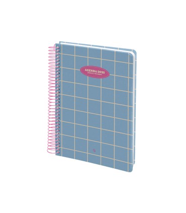 Agenda espiral liderpapel clas sic a5 2025 semana vista light color azul papel 70 gr