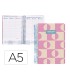 Agenda espiral liderpapel clas sic a5 2025 semana vista color rosa papel 70 gr