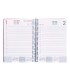 Agenda espiral liderpapel clas sic a4 2025 dia pagina color rosa papel 70 gr