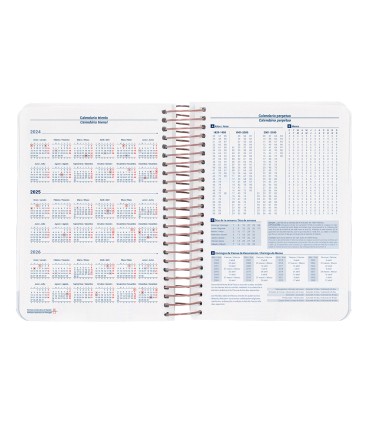 Agenda espiral liderpapel sant orini a6 2025 dp ws mosaico papel 60 gr