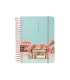 Agenda espiral liderpapel sant orini a6 2025 dia pagina cherry blossoms papel 60 gr