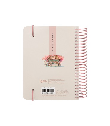 Agenda espiral liderpapel sant orini a6 2025 dia pagina cherry blossoms papel 60 gr