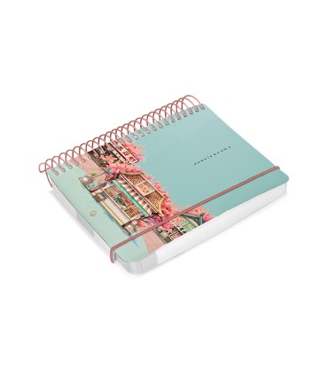 Agenda espiral liderpapel sant orini a6 2025 dia pagina cherry blossoms papel 60 gr