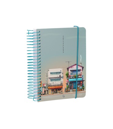 Agenda espiral liderpapel sant orini a6 2025 dia pagina street view papel 60 gr