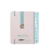 Agenda espiral liderpapel sant orini a6 2025 dia pagina atardecer rosa papel 60 gr