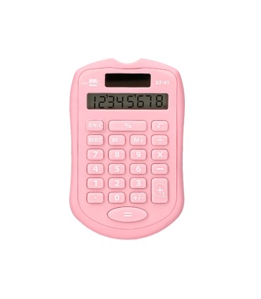 Calculadora liderpapel bolsillo xf41 8 digitos solar y pilas color rosa 94x595x105mm