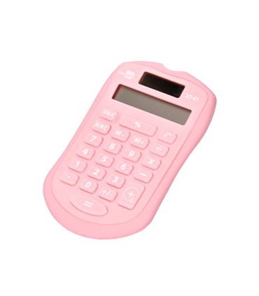 Calculadora liderpapel bolsillo xf41 8 digitos solar y pilas color rosa 94x595x105mm