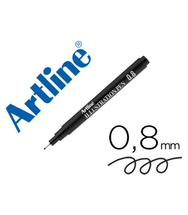 Rotulador artline calibrado micrometrico negro illustration pen ek 288iln punta poliacetal 08mm