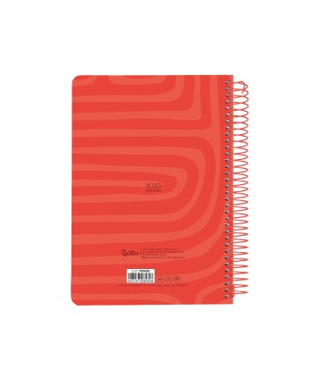 Agenda espiral liderpapel syro s a5 2025 dia pagina color rojo papel 60 gr catalan