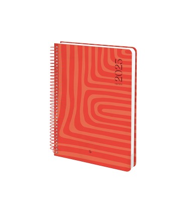 Agenda espiral liderpapel syro s a5 2025 dia pagina color rojo papel 60 gr catalan