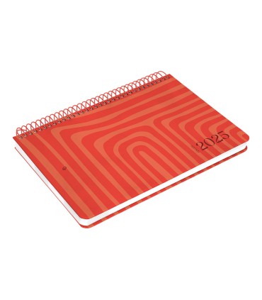 Agenda espiral liderpapel syro s a5 2025 dia pagina color rojo papel 60 gr catalan