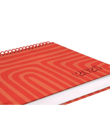 Agenda espiral liderpapel syro s a5 2025 dia pagina color rojo papel 60 gr catalan