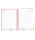 Agenda espiral liderpapel syro s a5 2025 dia pagina color rojo papel 60 gr catalan