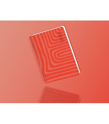 Agenda espiral liderpapel syro s a5 2025 dia pagina color rojo papel 60 gr catalan