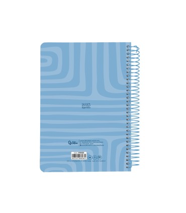 Agenda espiral liderpapel syro s a5 2025 dia pagina color azul papel 60 gr catalan