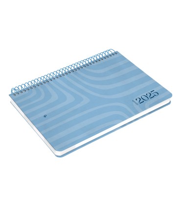 Agenda espiral liderpapel syro s a5 2025 dia pagina color azul papel 60 gr catalan