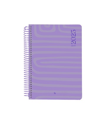 Agenda espiral liderpapel syro s a5 2025 dia pagina color rosa papel 60 gr