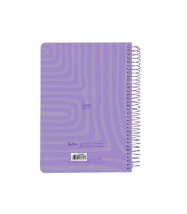 Agenda espiral liderpapel syro s a5 2025 dia pagina color rosa papel 60 gr