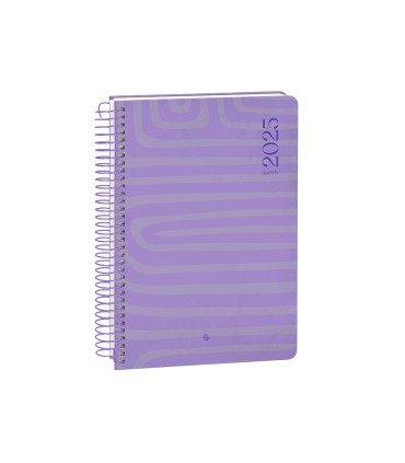 Agenda espiral liderpapel syro s a5 2025 dia pagina color rosa papel 60 gr