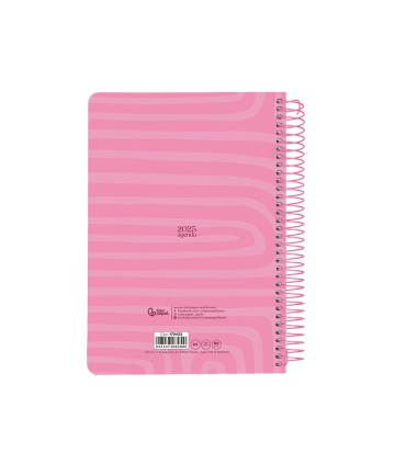 Agenda espiral liderpapel syro s a5 2025 dia pagina color morado papel 60 gr