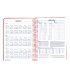 Agenda espiral liderpapel syro s a5 2025 dia pagina color rojo papel 60 gr