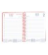 Agenda espiral liderpapel syro s a5 2025 dia pagina color rojo papel 60 gr