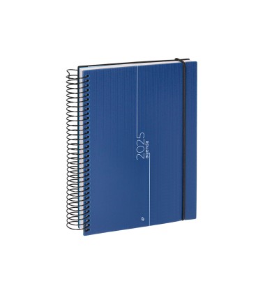 Agenda encuadernada liderpapel olbia a4 2025 dia pagina color azul papel 60 gr