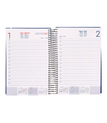 Agenda encuadernada liderpapel olbia a4 2025 dia pagina color azul papel 60 gr