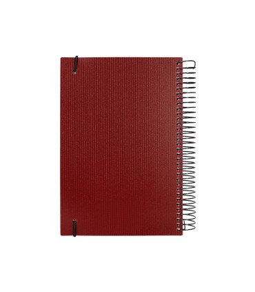 Agenda encuadernada liderpapel olbia a5 2025 dia pagina color rojo papel 60 gr