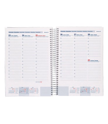 Agenda encuadernada liderpapel tinos a5 2025 dia pagina personalizable papel 70 gr