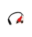 Cables audio-video startech cable 15cm minijack h a rca m