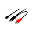 Cables ordenador / movilidad startech cable 1 8m mini b a usb a en y