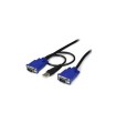 Cables ordenador / movilidad startech cable kvm de 3m ultra delgado todo