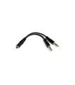 Cables audio-video startech divisor 2xminijack 3pin a 4pin