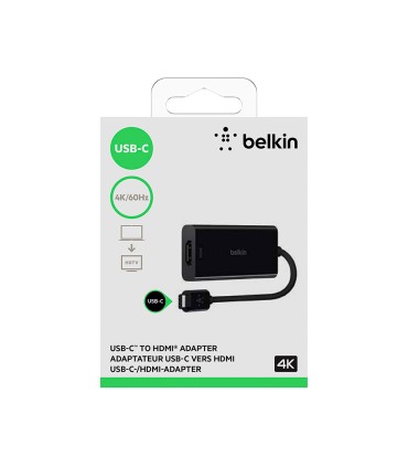 Adaptadores belkin usb c to hdmi adapter 4k 60hz black