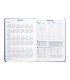 Agenda encuadernada liderpapel kinaros a6 2025 dia pagina color azul papel 70 gr