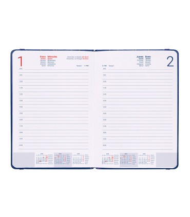 Agenda encuadernada liderpapel efira a5 2025 dia pagina color azul papel 70 gr