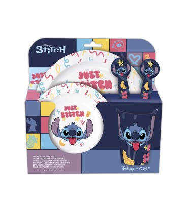 Set micro safta kids 5 piezas en estuche stitch aloha 240x245x55 mm