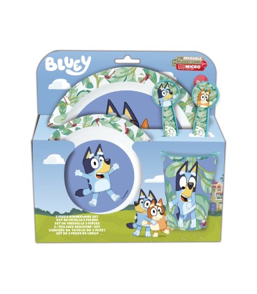 Set micro safta kids 5 piezas en estuche bluey 240x245x55 mm